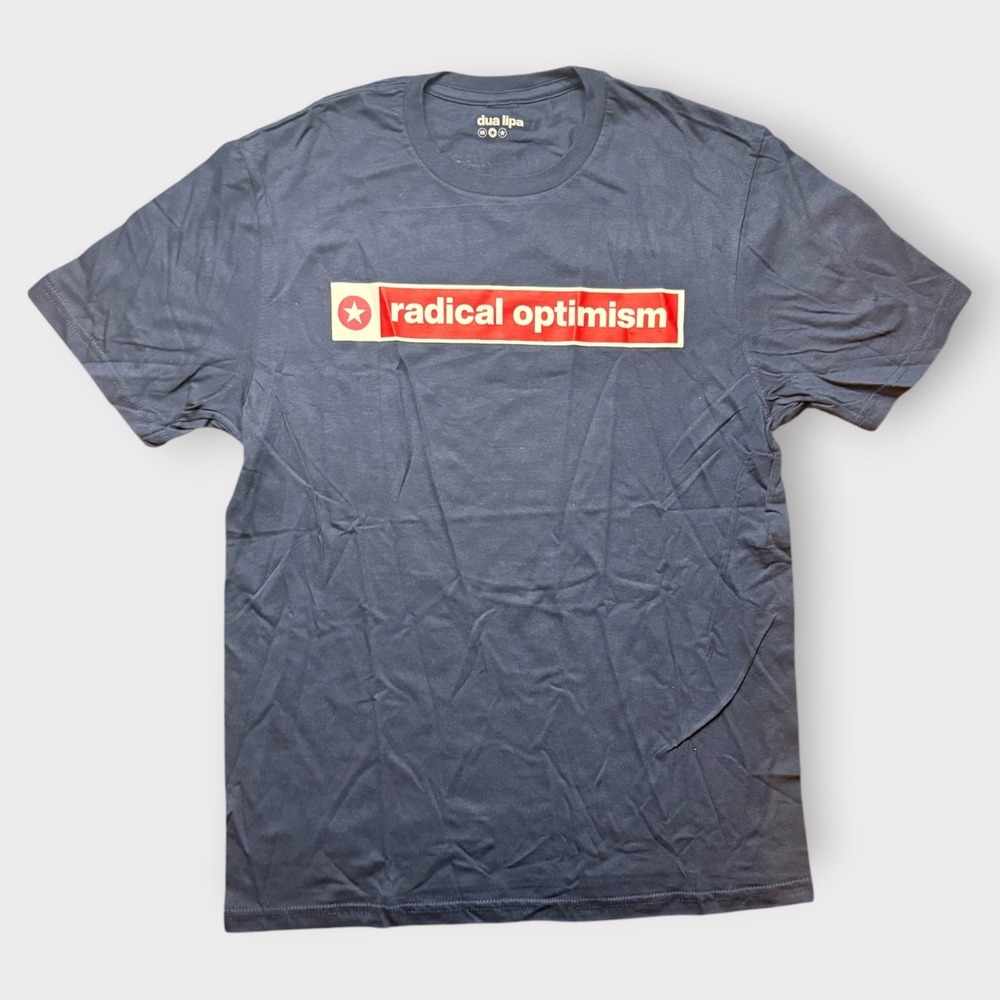 Dua Lipa Radical Optimism Navy Blue Graphic T-Shirt Mens Medium Concert Merch